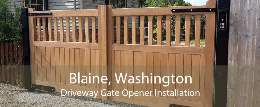 Blaine, Washington Driveway Gate Opener Installation